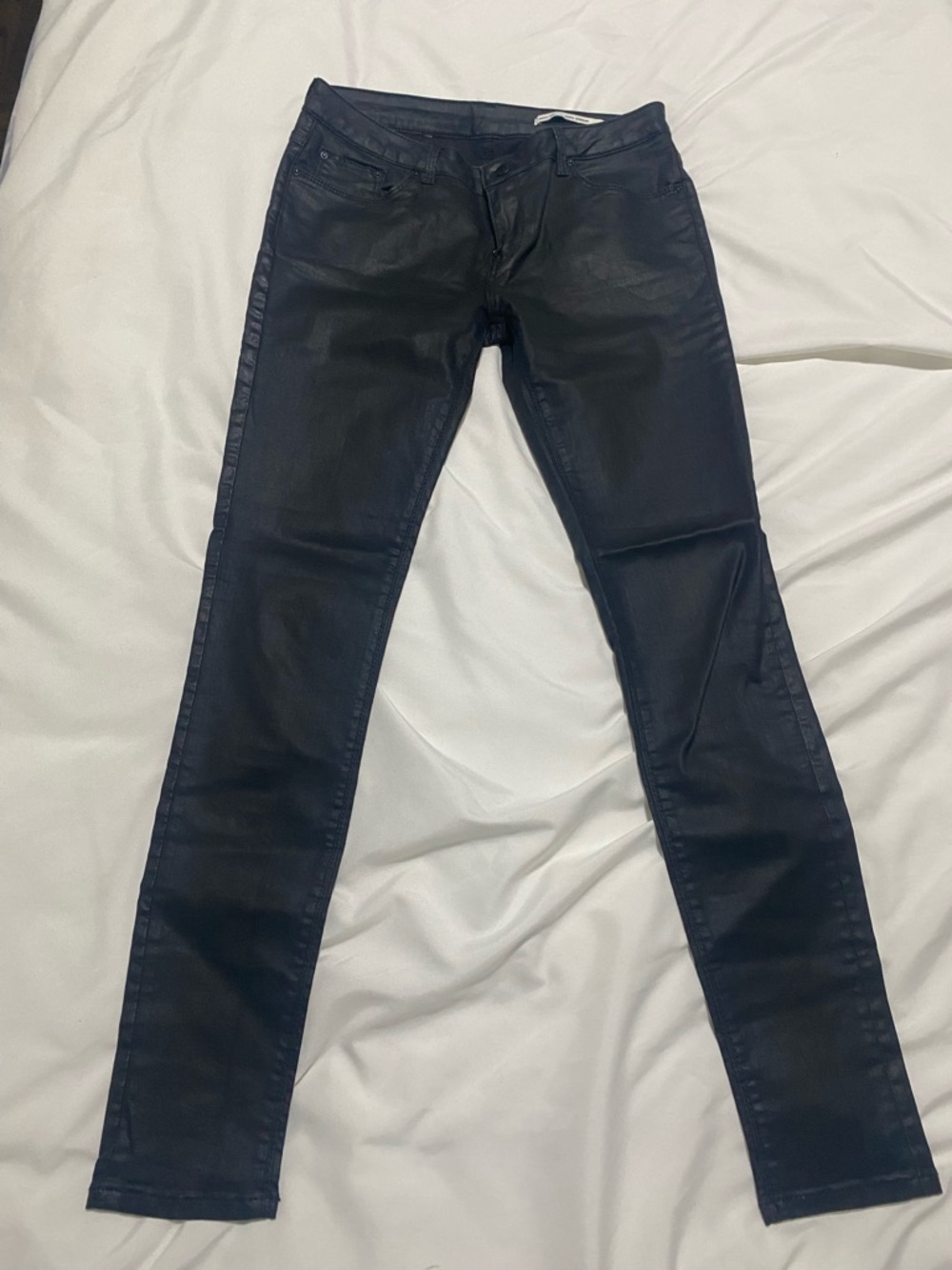Zara Women’s Black Coated Skinny Jeans
